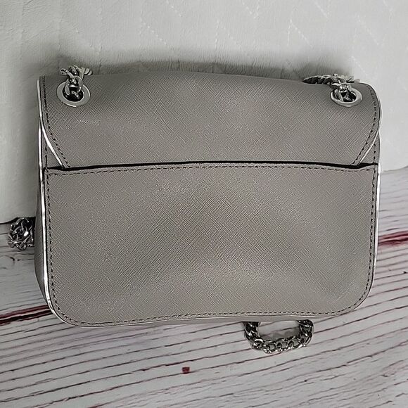 MICHAEL KORS Sloan Gray Saffiano Leather Crossbody Bag - Picture 5 of 9